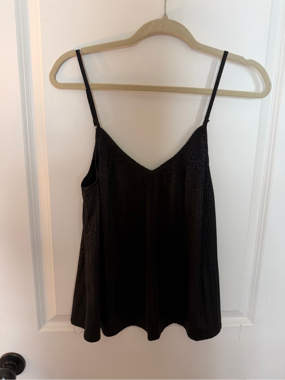 fab'rik Black Satin V-Neck Slip Camisole